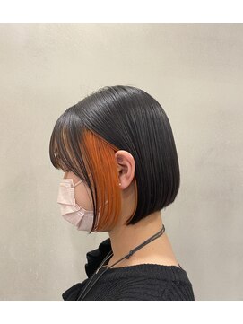 ヘアサロン ムク(HAIR SALON.MuKu) 大人可愛いミニボブハイトーンボブインナーカラー