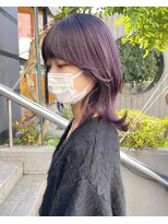 グリンバイアルティナ 八王子店(Grin by artina)&nbsp;ウルフマッシュ_ウルフボブ_冬カラー_パープルカラー1