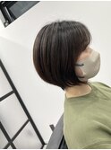 白髪ぼかし丸みボブ ボブ 髪質改善