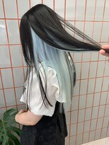 ペレ 渋谷(PELE)&nbsp;斜めバング/グレージュカラー/デザインカラー/渋谷/渋谷駅