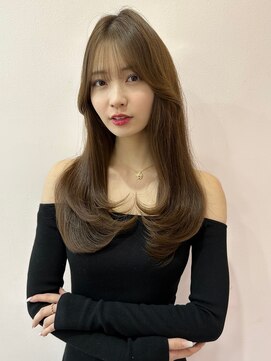 ボタン シブヤ(VOTAN SHIBUYA) 韓国ヘア/顔まわりレイヤーカット/前髪あり/レイヤーカット