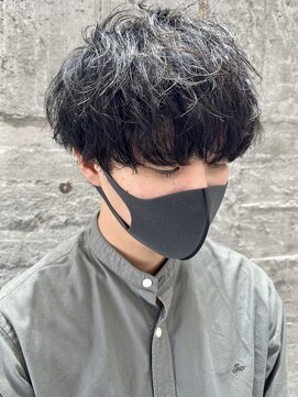 ニアウ 太田店(Niau) メンズマッシュショートゆるふわパーマナチュラルマッシュパーマ