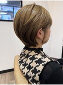 くびれshort/milk tea beige