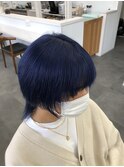 寒色系マッシュウルフ