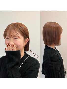 ガーランド (Garland) 切りっぱなしボブ/シースルーバング/前髪/原宿神宮前