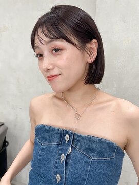 ロンド エスポワール 錦糸町(Lond espoir) 【北澤華】オリーブベージュウェットヘアボブ/縮毛矯正