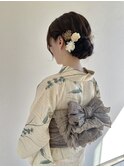 シニヨン×浴衣着付け