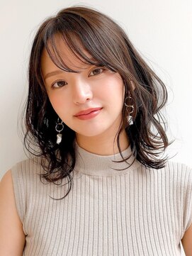 エトラ 渋谷店(etora) 前髪 アンブレラカラー こなれミディ イメチェン ウェーブパーマ