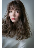 カバーヘア ブリス 北浦和(COVER HAIR bliss)&nbsp;グレージュ大人可愛い小顔波巻きウェーブパーマv北浦和20代30代