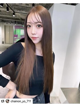 シェノン フェム 名古屋 名駅店(CHAINON×FeM#) シャイニーブラウンストレート/名古屋/髪質改善/レイヤーカット