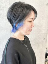 モリオ(morio)&nbsp;<前下がりショートインナーカラーひし形くびれショート30代40代1