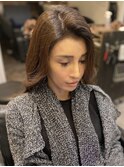 ロングレイヤーストレート20代30代40代前髪あり前髪なしぱっつん