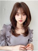 ミディアムウルフひし形シルエットひし形ボブヨシンモリ