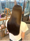 圧倒的つや髪質改善ストレートで時短に