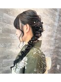 編みおろし浴衣アレンジ