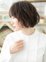 カバーヘア ブリス 戸田公園西口店(COVER HAIR bliss)&nbsp;シースルーバングくせ毛風マッシュボブh4戸田公園20代30代40代