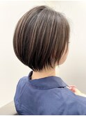 【山科】ナチュラルショート×前髪あり 30代40代50代【中村】