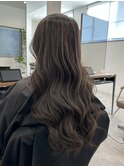 大人上品ナチュラルコントラストハイライトグレージュ細め立体感