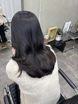 ファビ 渋谷(Fab)&nbsp;くびれヘア/暗めカラー/アプリコットオレンジ/縮毛矯正