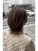 《佐藤遥》ミディアムレイヤー×オリーブブラウン