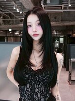 アルバム 池袋(ALBUM)&nbsp;レイヤーセミロング韓国ハッシュカット_F21585