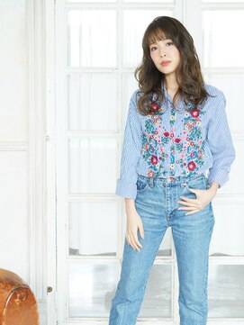 アビエクレール 河内花園(abije claire) 大きめカールの大人セミロング★20代30代50代 髪質改善