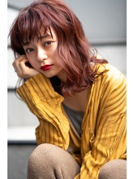 ケアリー 武蔵小杉(Carelly) 大人かわいい前髪セシルカットココアブラウンフリンジウェーブ