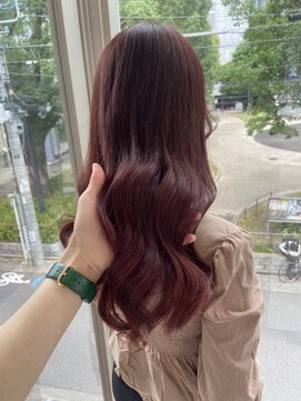 インク サカエ(inq sakae) オレンジ系×ゆるウエーブ×ロングで女性らしさ◎