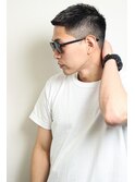 七三オールバックかき上げヘアコンマヘア45