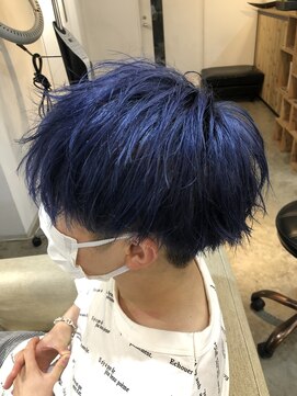 エルオム(EL.HOMME) 【YUKI】ブルーカラー×マッシュ