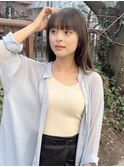 大人可愛い20代30代小顔ミディアムヘアこなれヘア【中目黒】