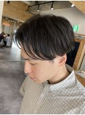 センターパート ワンカール ニュアンスパーマ