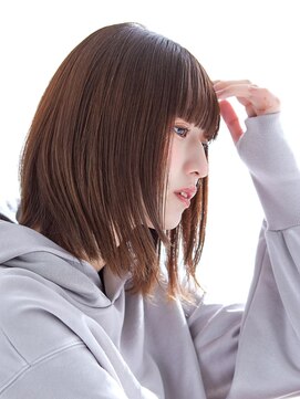 ラフィスヘアーチル 松山大街道(La fith hair chill) 【La fith】マロンブラウン×ミディアムストレート