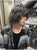 メンズカット ウルフ レイヤー パーマ