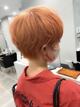 ローカス 昭島(Locus) オレンジカラー/ブリーチ/ショート/マッシュショート/10代20代