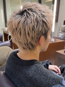 コムズアイ(COM'S/i) スパイキーショートツーブロックハイトーンカラー