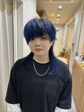 ジル(JiLL.) ブルーデザインオレンジウルフカット