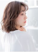 斜めバング乾かすだけひし形抜け感ボブパーマc6越谷20代30代40代