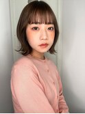 アッシュグレージュ切りっぱなし外ハネボブp1大宮20代30代40代
