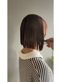 ぱつっとbob×髪質改善レイヤーボブ心斎橋大人ワンカラー南船場