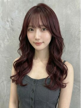 【飯能/韓国風レイヤー】透明感のある深みレッドカラーが人気◎