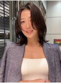 ☆春日☆縮毛矯正ミルクブラウンダウンバングダークパープル42