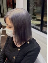 アース いわき店(HAIR&MAKE EARTH)&nbsp;ラベンダーグレージュ×切りっぱなしボブ