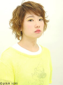 ピカ イチ 八代本店(pikA icHi) *pikAicHi*無造作カール×エッジショート