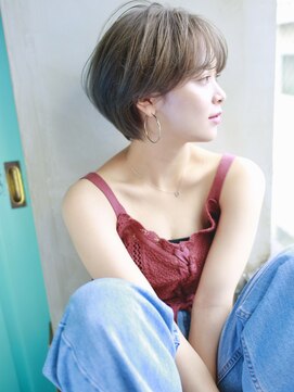 バース(BIRTH) 天神【BIRTH】センターパートショート×ブラウンベージュ