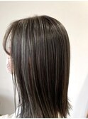 20代30代★暗髪でも透明感!白髪もカバーできるハイライト