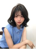 シースルーかきあげ前髪くびれミディアムレイヤー外ハネ【千葉】