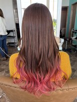 ヘアーディア みどり店(Hair...DiA)&nbsp;ブラウンからのピンクグラデーション