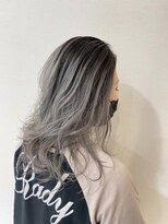 ネイヴスヘアー 福工大駅前店(Neivs Hair) バレイヤージュ×シルバー