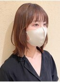 ツヤっとひし型外ハネボブスタイル
